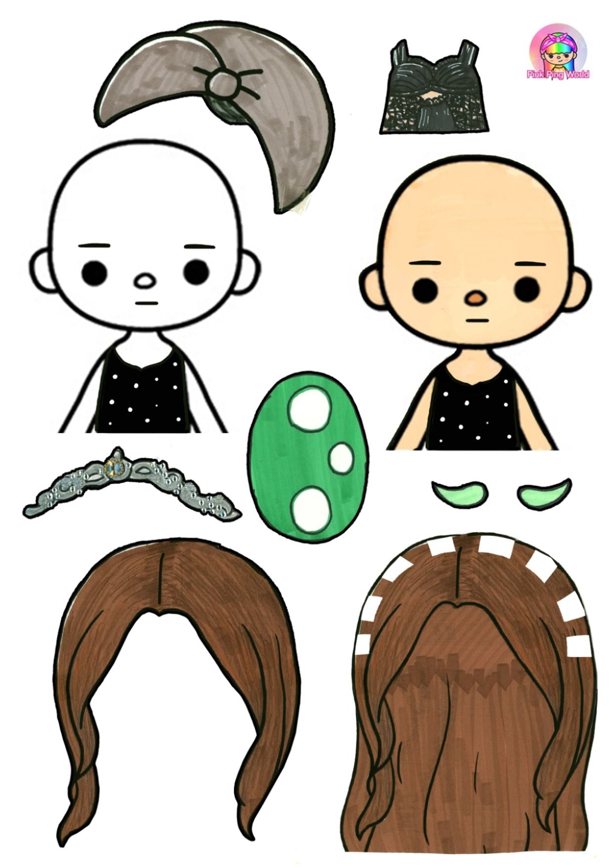 Toca Boca Printable Paper Doll Educational Printable Activities