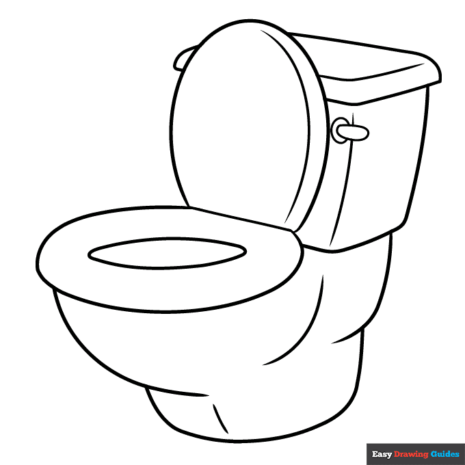 Toilet Coloring Page Printable Toilet 59 OFF