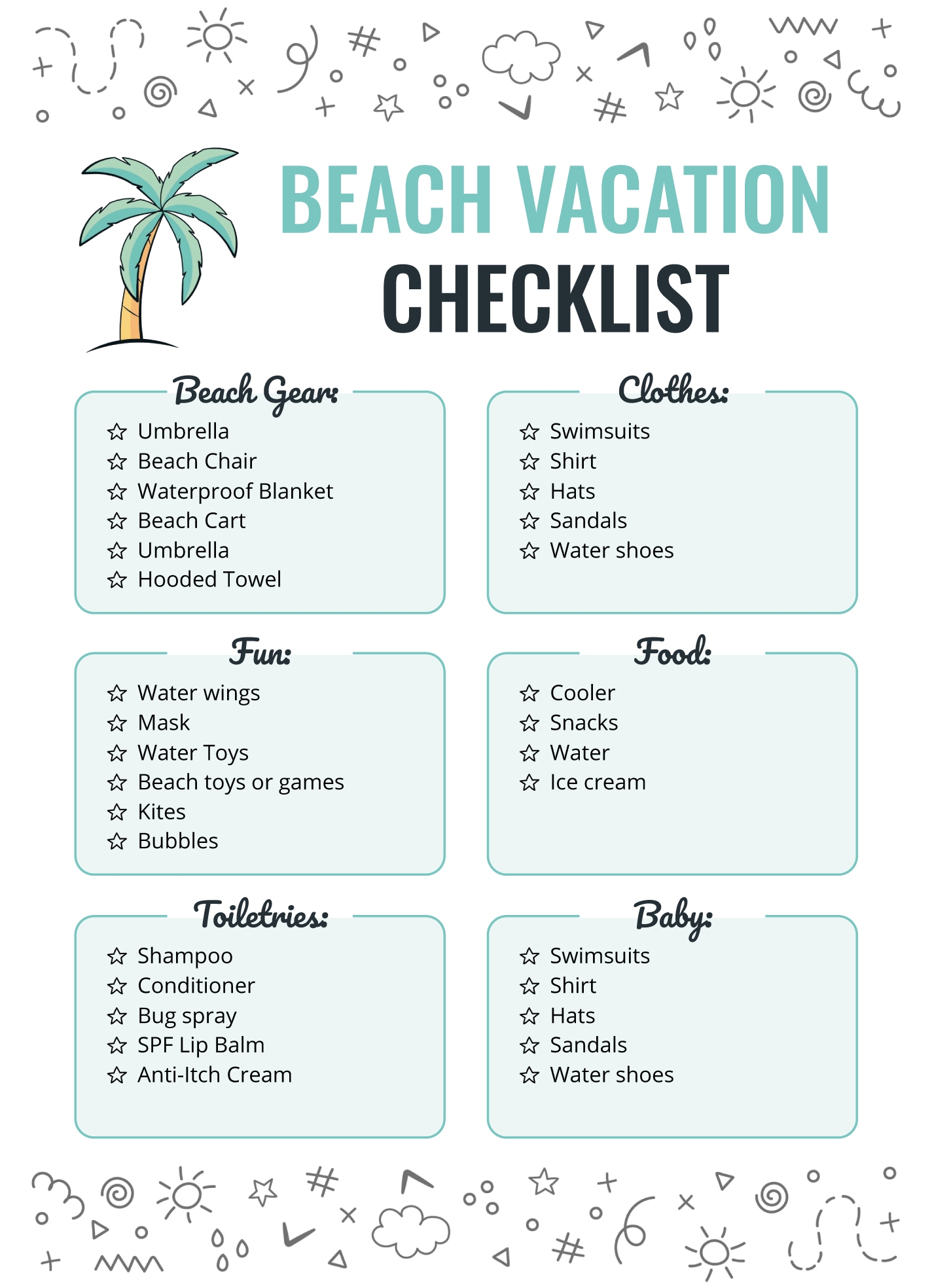 Vacation Packing List The Ultimate Packing Checklist Free 52 OFF