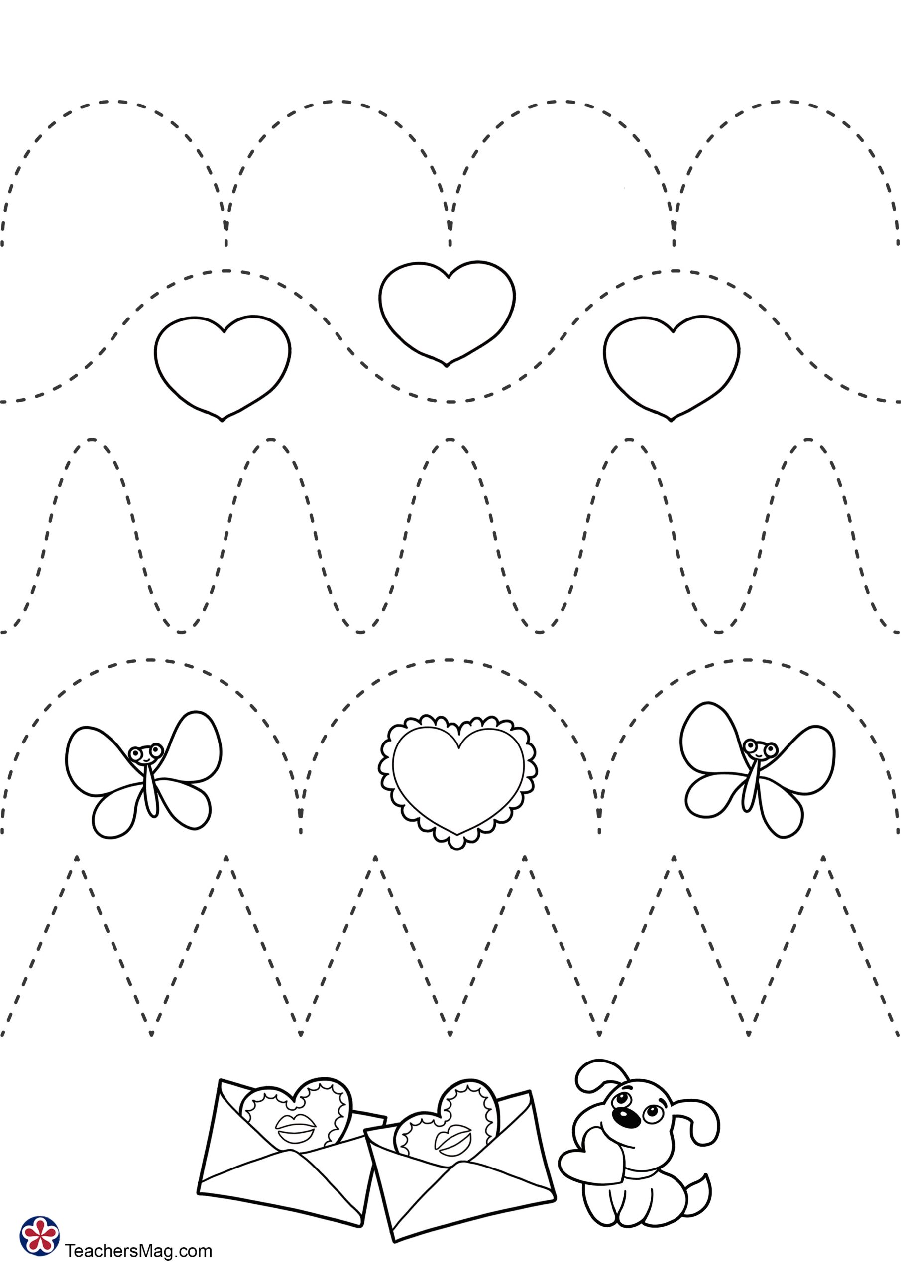 Valentines Day Free Worksheets For Preschool TeachersMag 