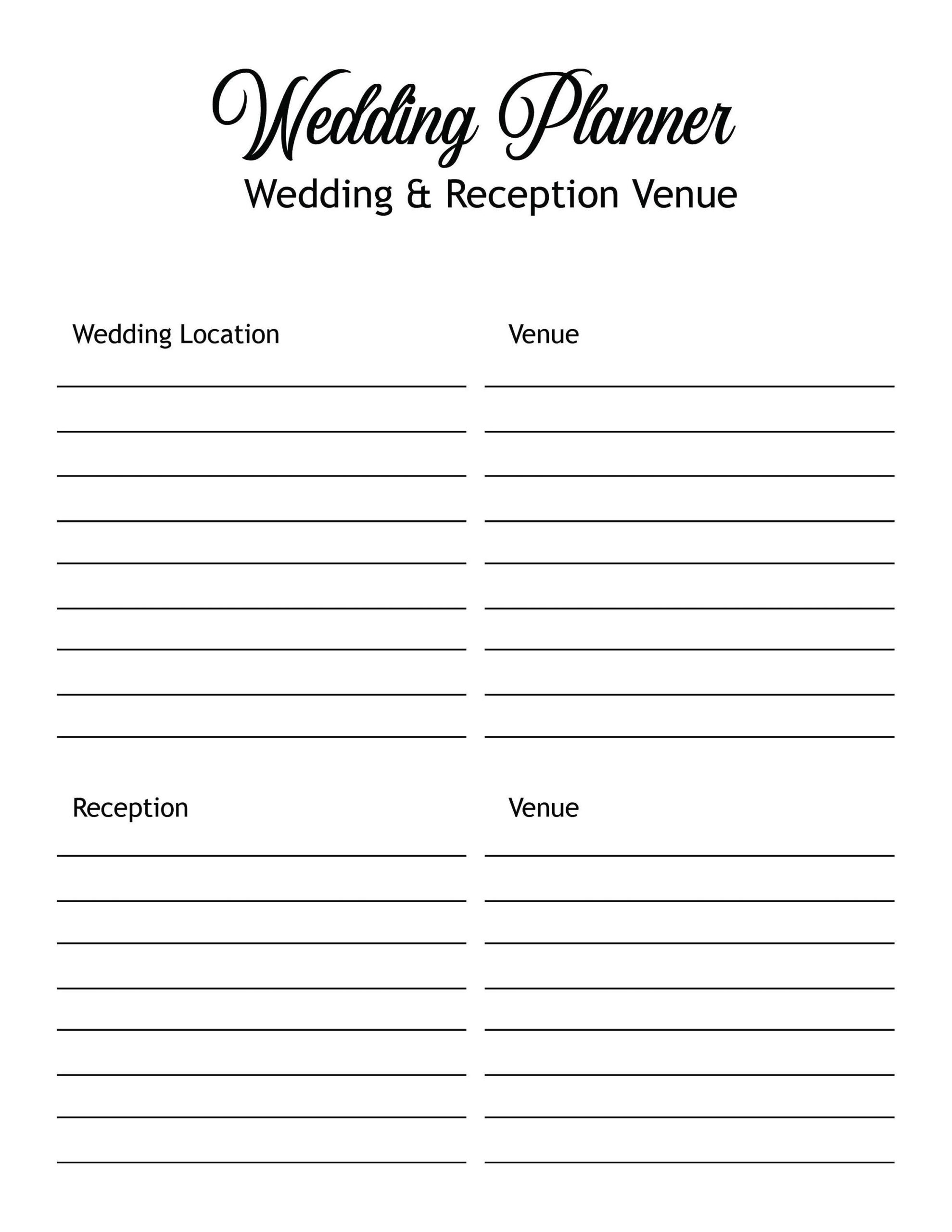 Wedding Planner Pack Printable Wedding Planner Wedding Plan 